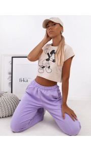 MOUSE DUB BEIGE CROP TSHIRT
