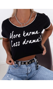 KARMA BLACK CROP TSHIRT