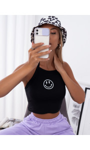 THUNDER BLACK HALTER TOP
