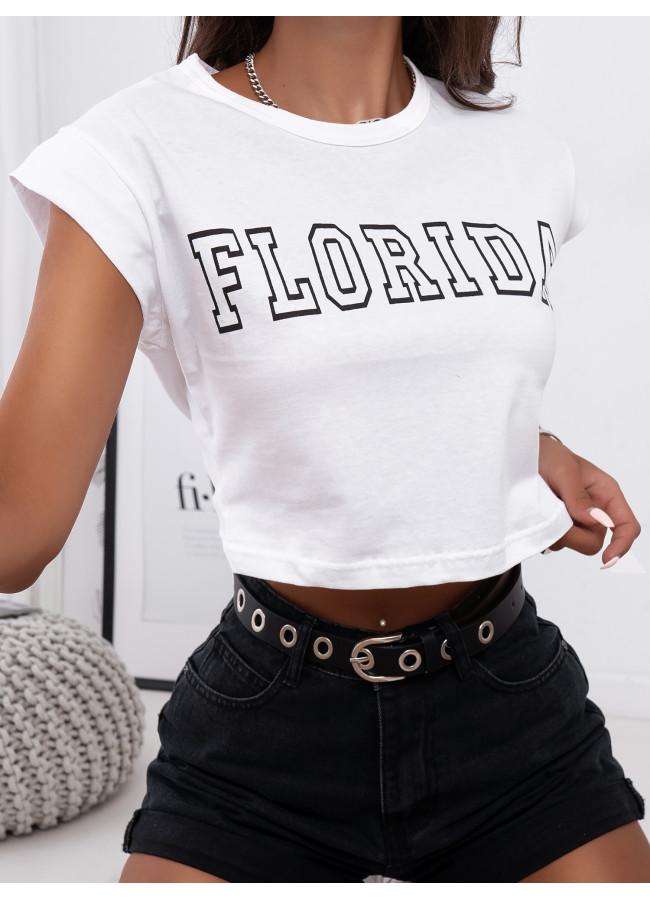 MY FLORIDA WHITE CROP T-SHIRT