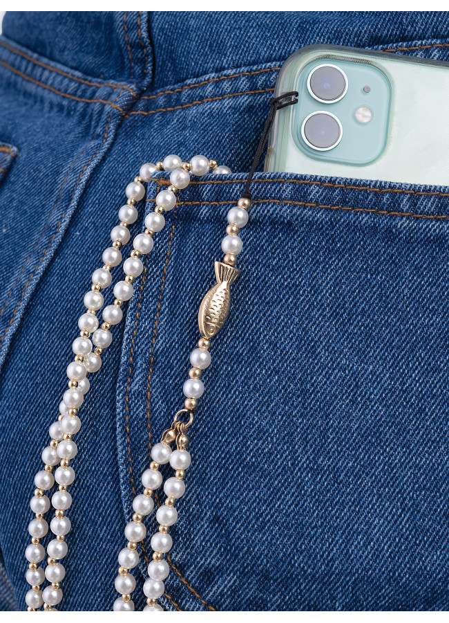 PHONE PEARLS & FISH STRAP