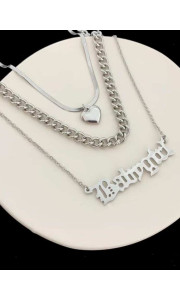 BABY GIRL SILVER TRIPLE NECKLACE