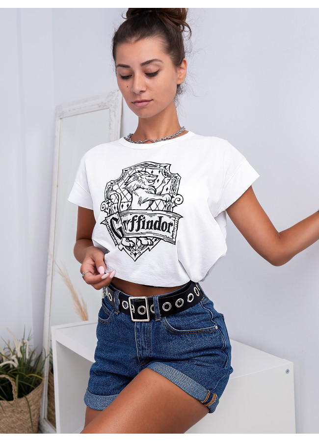 GRYFFINDOR CORD WHITE T-SHIRT