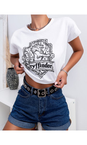 GRYFFINDOR CORD WHITE T-SHIRT