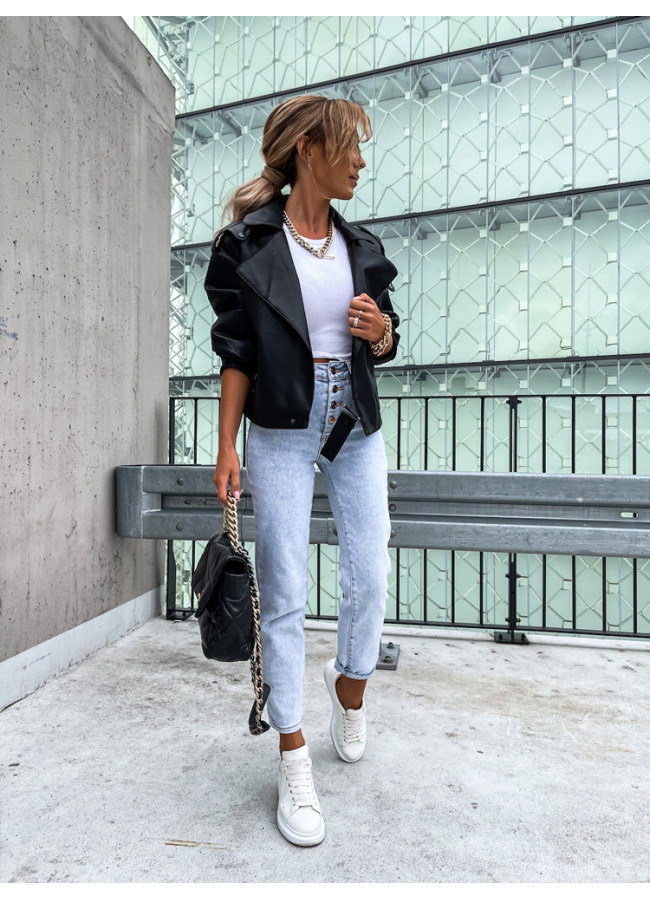 CONAN BLACK ECO LEATHER JACKET
