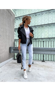 CONAN BLACK ECO LEATHER JACKET