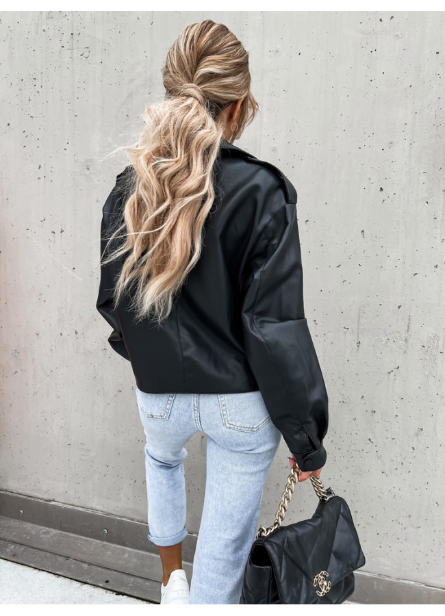 CONAN BLACK ECO LEATHER JACKET