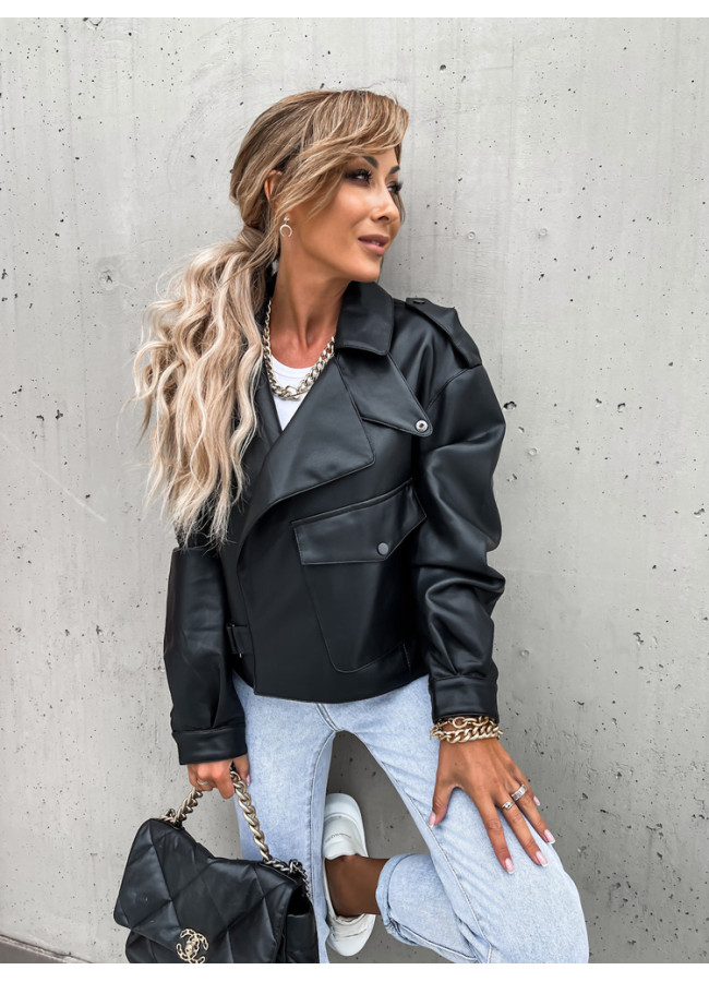 CONAN BLACK ECO LEATHER JACKET