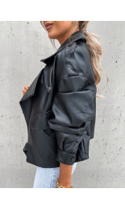 CONAN BLACK ECO LEATHER JACKET