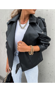 CONAN BLACK ECO LEATHER JACKET
