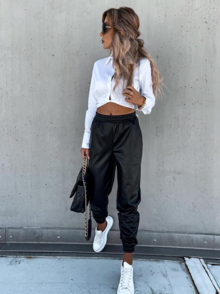 ΔΕΡΜΑΤΙΝΟ ΜΑΥΡΟ ΠΑΝΤΕΛΟΝΙ- ZINIA