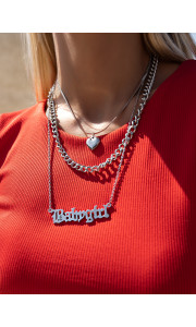 BABY GIRL SILVER TRIPLE NECKLACE