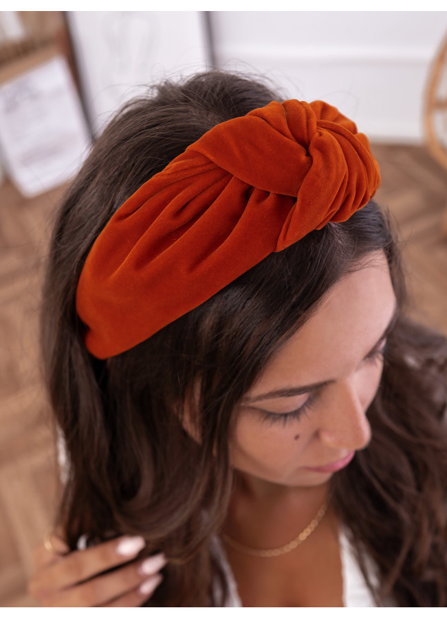 NERINA ARANCIA VELVET HEADBAND