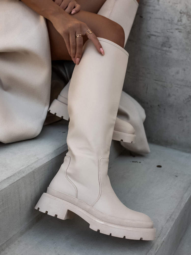 SHOES MESSINA BEIGE BOOTS