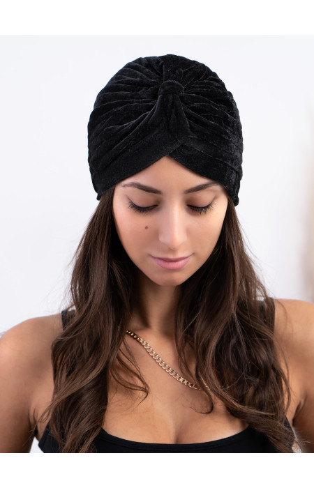 VELVET BLACK TURBAN