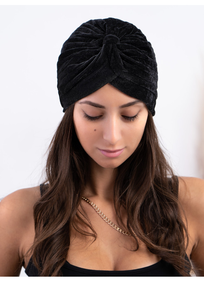 VELVET BLACK TURBAN