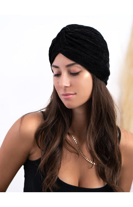 VELVET BLACK TURBAN