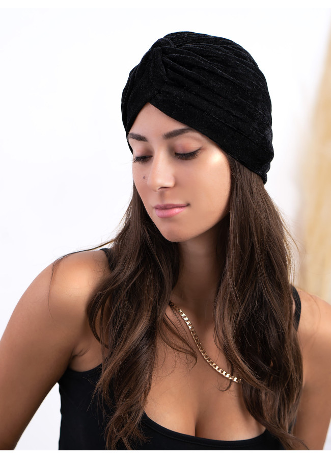 VELVET BLACK TURBAN