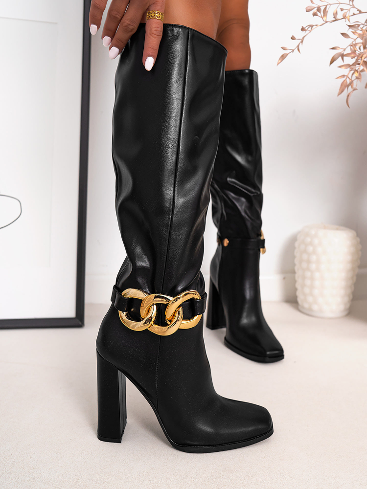 VALLERIE BLACK BOOTS SHOES