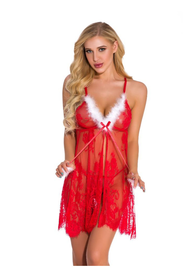 DARY CHRISTMAS LACE BABYDOLL