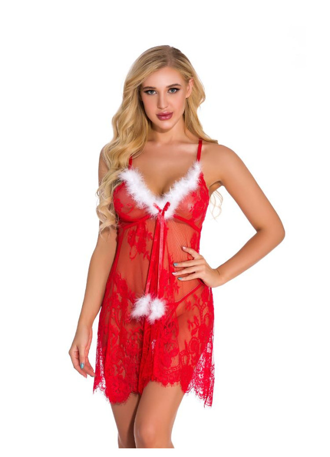 DARY CHRISTMAS LACE BABYDOLL