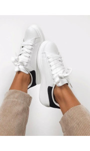 ΛΕΥΚΑ ΜΕ ΜΑΥΡΟ SNEAKERS - CAMELIA