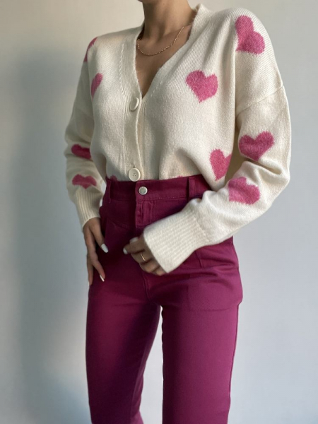 HEARTS KNITTED JACKET