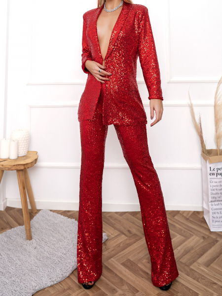 RED SEQUIN CO-ORD DIVA