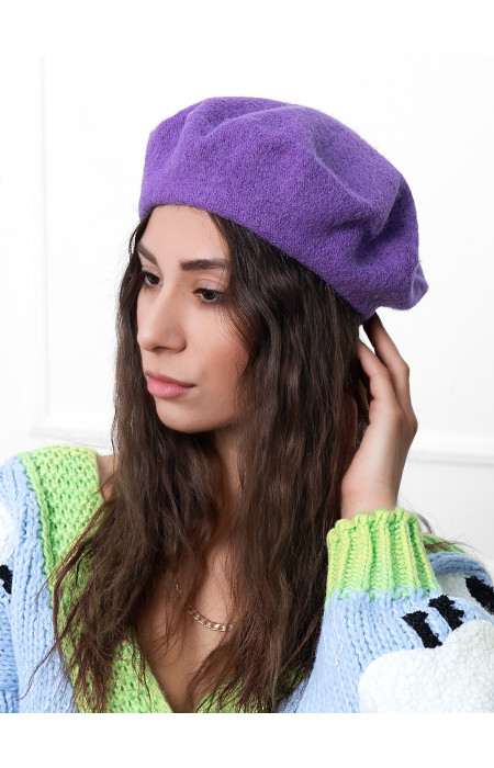 PURPLE RETRO BERET