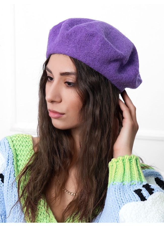 PURPLE RETRO BERET