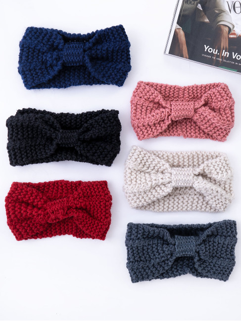 KNITTED BOW HEADBAND - KIARA