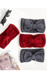 KNITTED BOW HEADBAND - BRIANNA