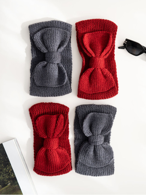 KNITTED BOW HEADBAND - BRIANNA