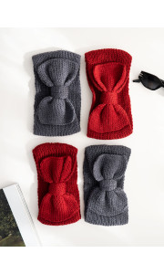 KNITTED BOW HEADBAND - BRIANNA