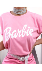 ΡΟΖ T-SHIRT BARBIE