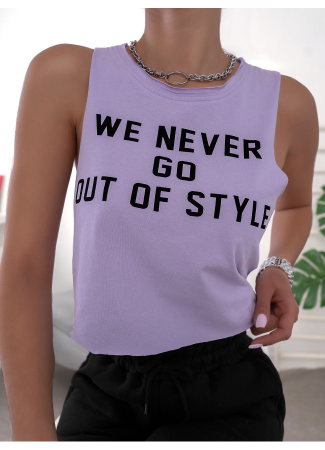 NEVER GO PURPLE TANK TOP