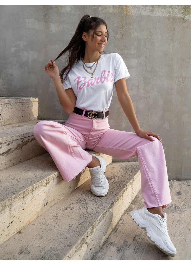 WHITE PINK T-SHIRT BARBIE