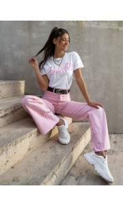 ΛΕΥΚΟ ΡΟΖ T-SHIRT BARBIE