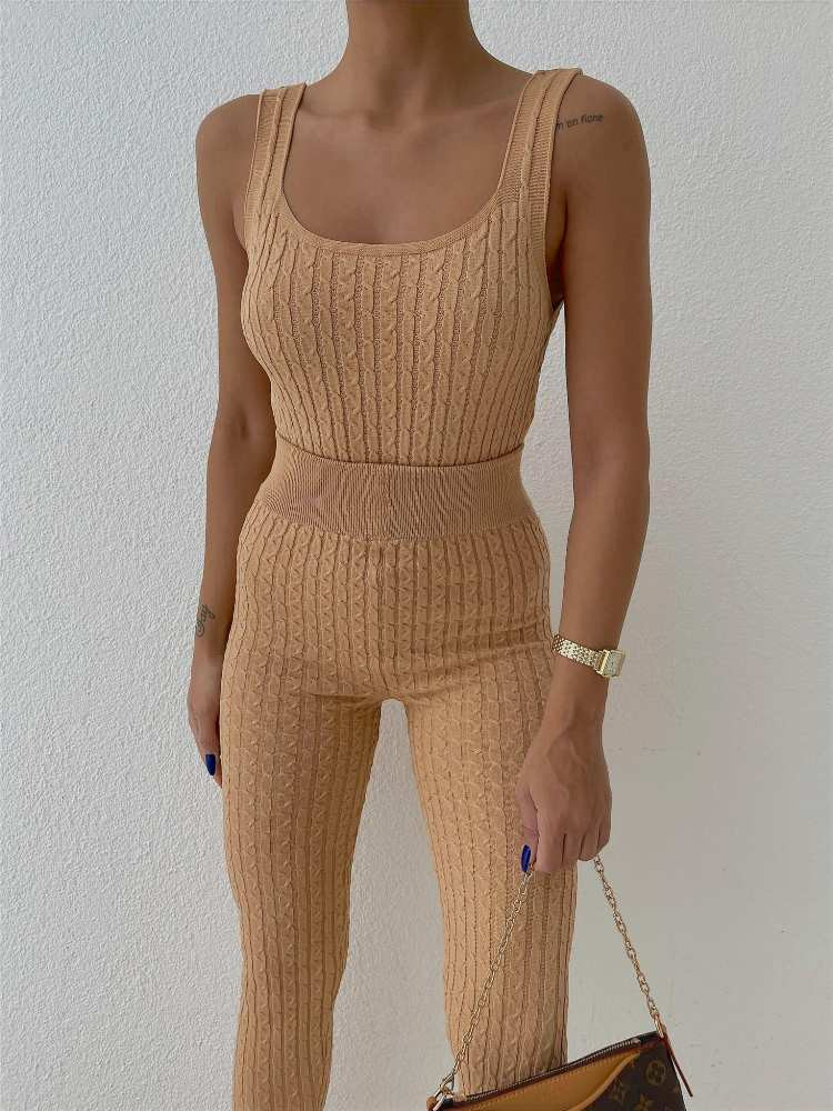 SONATA BEIGE KNITTED SET