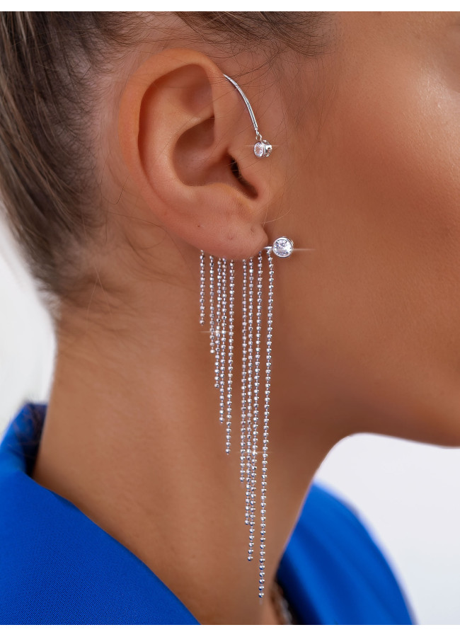 LUNA SILVER RAIN EARCUFF