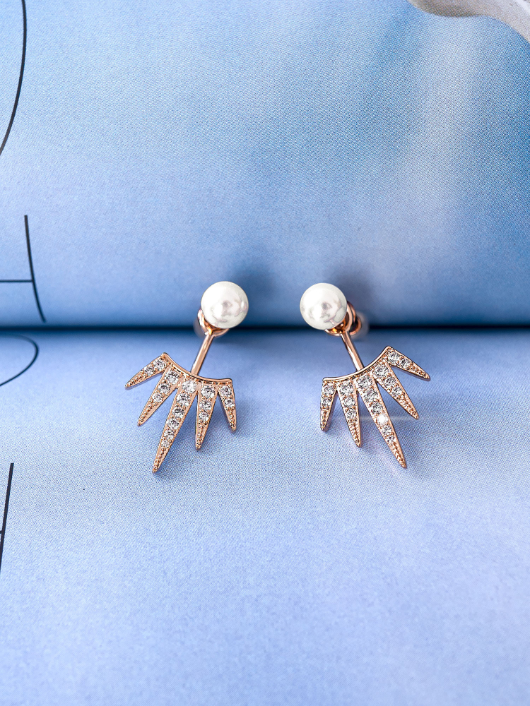 THE CROWN ROSE GOLD EARRINGS