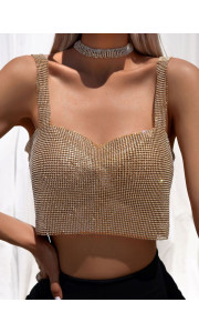CHLOE GOLD STONE TOP