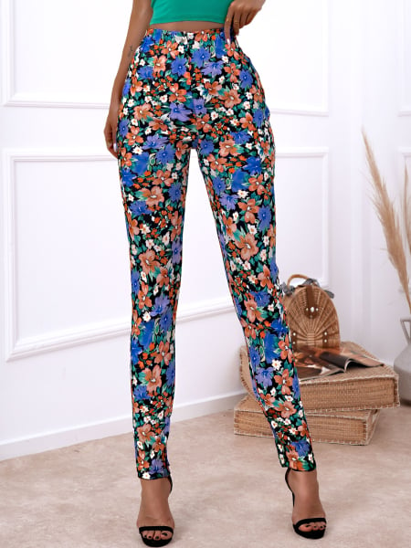 PICTURE BLUE FLORAL HIGHWAISTED PANTS