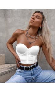 ΛΕΥΚΟ BUSTIER - ADIRA