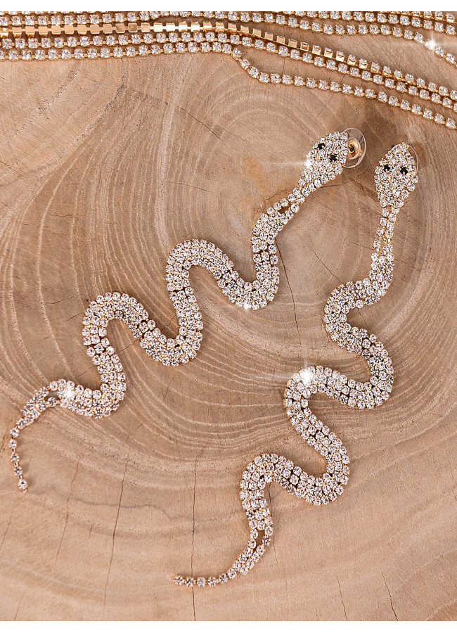 SNAKE STRASS EARRINGS