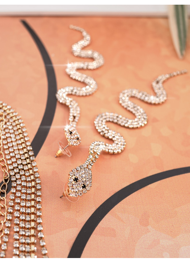SNAKE STRASS EARRINGS