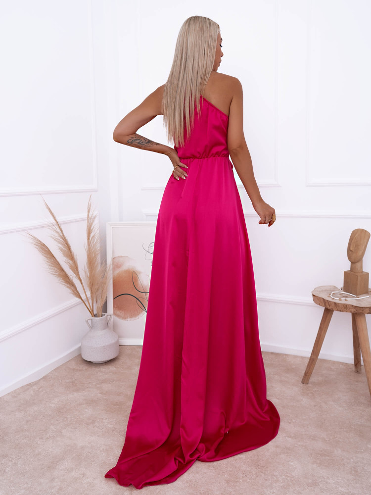 ARTESY MAXI FUCHSIA SATIN DRESS