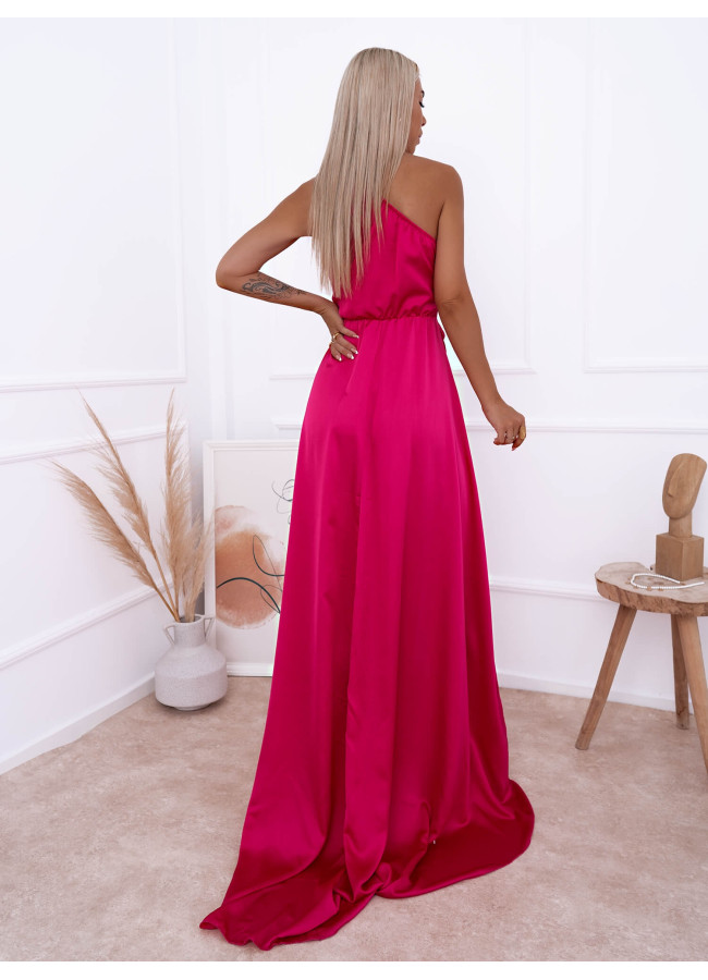 ARTESY MAXI FUCHSIA SATIN DRESS