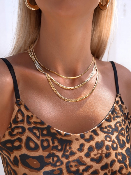FARLEE TRIPLE LAYER GOLD NECKLACE