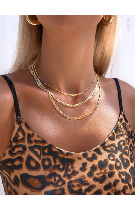 FARLEE TRIPLE LAYER GOLD NECKLACE